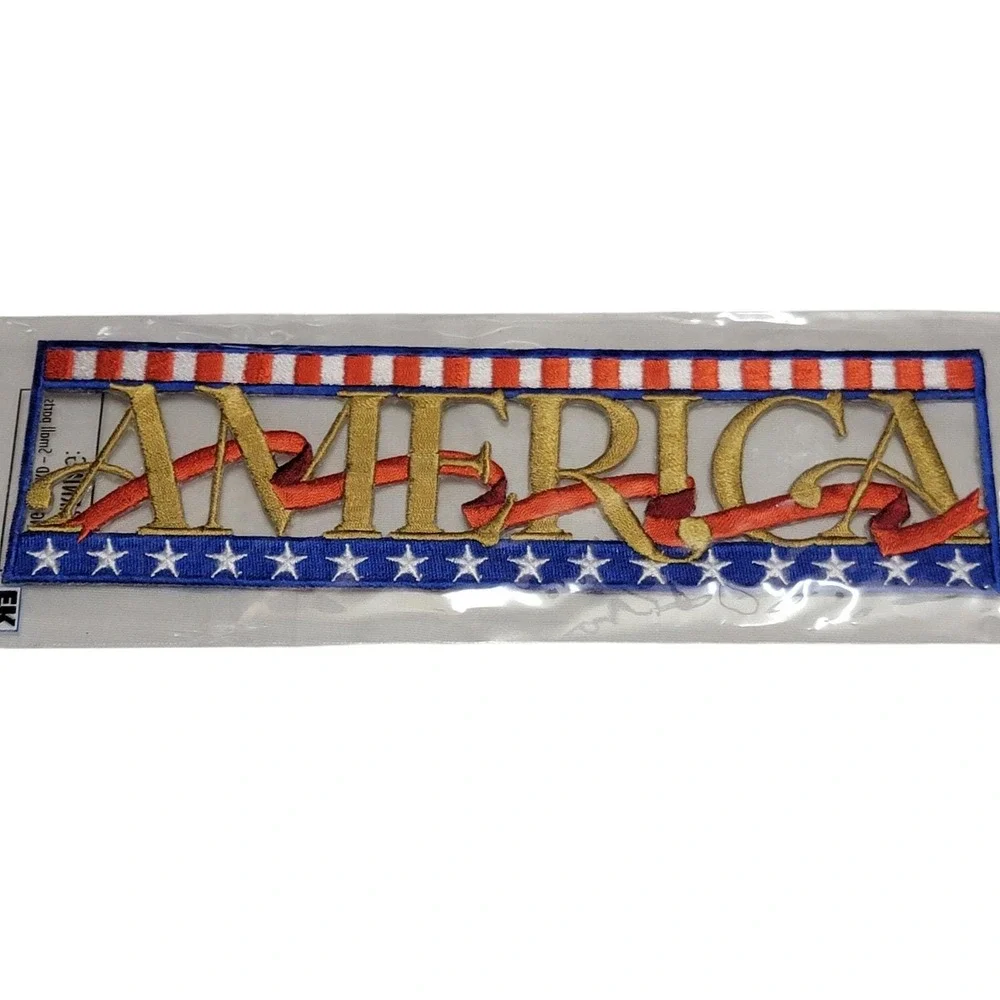 Sew‎ Whats America Embroidered Sticker 2x8 Patriotic 4th of July USA 250 Crafts